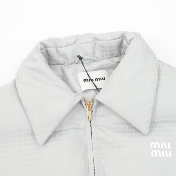 MIU MIU MM 24 new jacquard full print lapel down jacket - Image 10