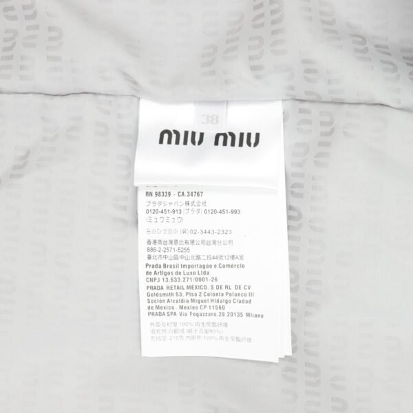 MIU MIU MM 24 new jacquard full print lapel down jacket - Image 5