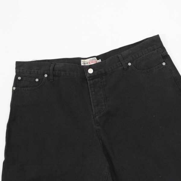 Stussy Black Eight Embroidered Heavy Wash Jeans - Image 9