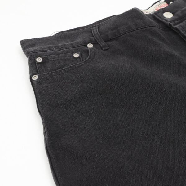 Stussy Black Eight Embroidered Heavy Wash Jeans - Image 3