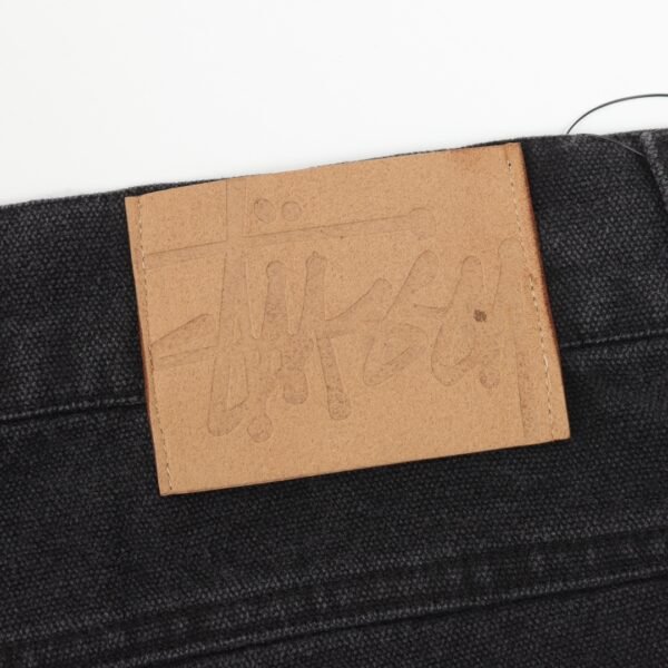 Stussy Black Eight Embroidered Heavy Wash Jeans - Image 2