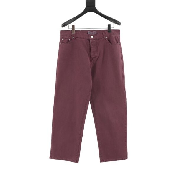 Stussy Black Eight Embroidered Heavy Wash Jeans