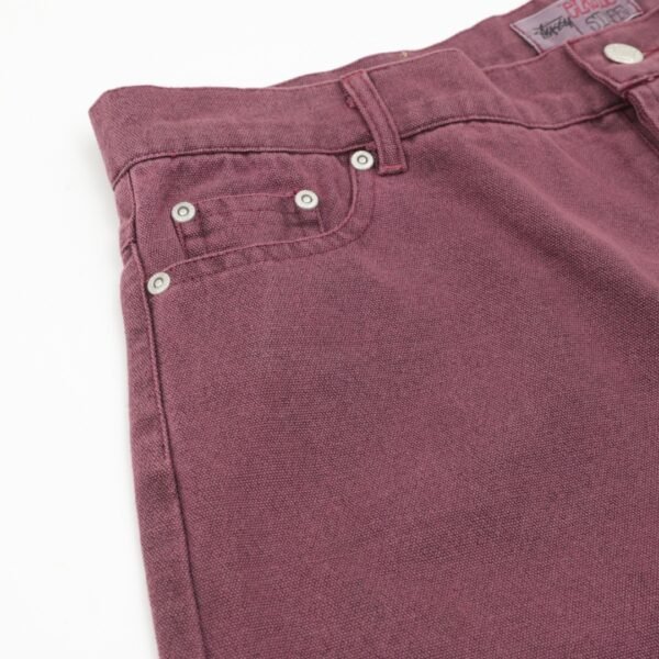 Stussy Black Eight Embroidered Heavy Wash Jeans - Image 3