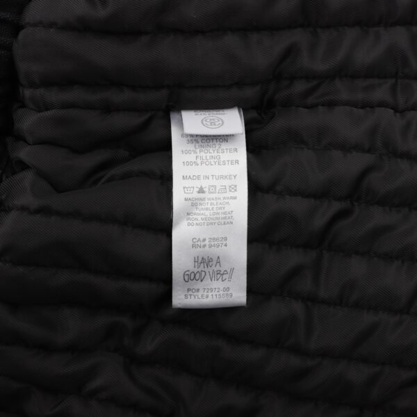 Stussy washed and distressed monogrammed black 8 hooded cotton jacket - Image 8