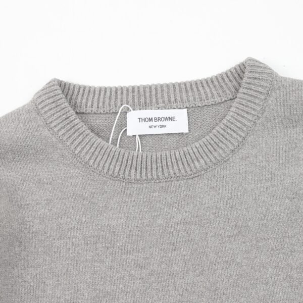 Thom Browne Colorblocked Four Bar Crew Neck Sweater - Image 7