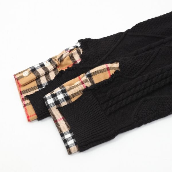 Burberry False Two Piece Patchwork Crew Neck Sweater - Image 3