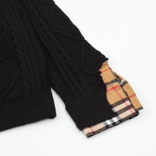 Burberry False Two Piece Patchwork Crew Neck Sweater - Image 2