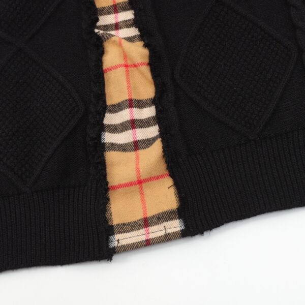 Burberry False Two Piece Patchwork Crew Neck Sweater - Image 4