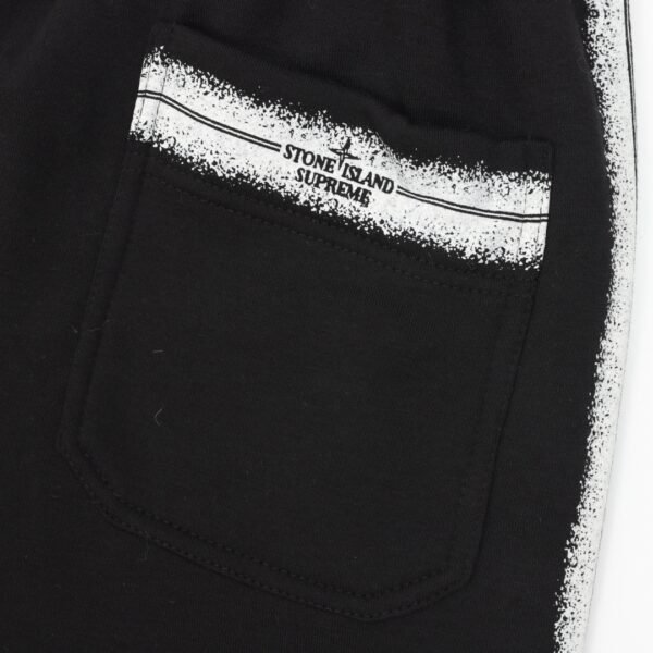 Supreme Week12 X Stone Island Hooded Sweatpants with Side Stripes - Image 6