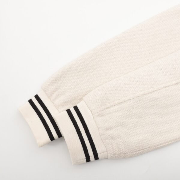 Saint Laurent Paris/Saint Laurent Patchwork White Baseball Collar Jacket Coat - Image 10
