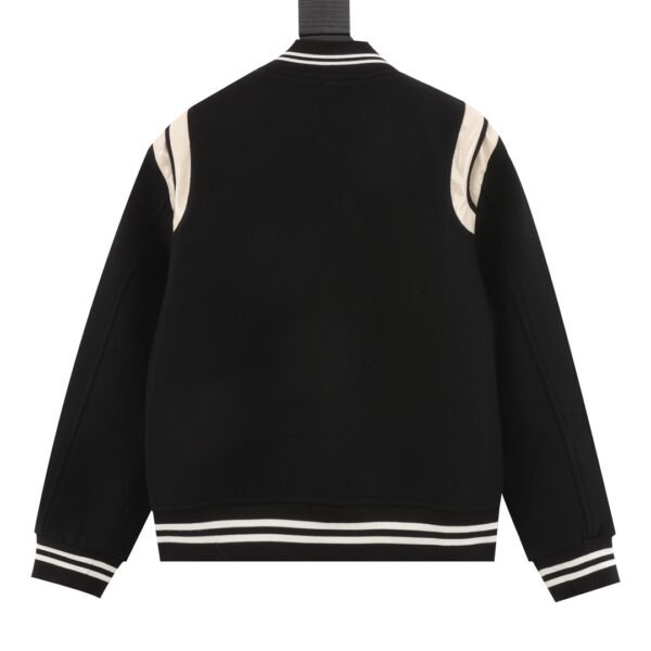 Saint Laurent Paris/St. Laurent Classic colorblocking baseball collar jacket jacket - Image 8