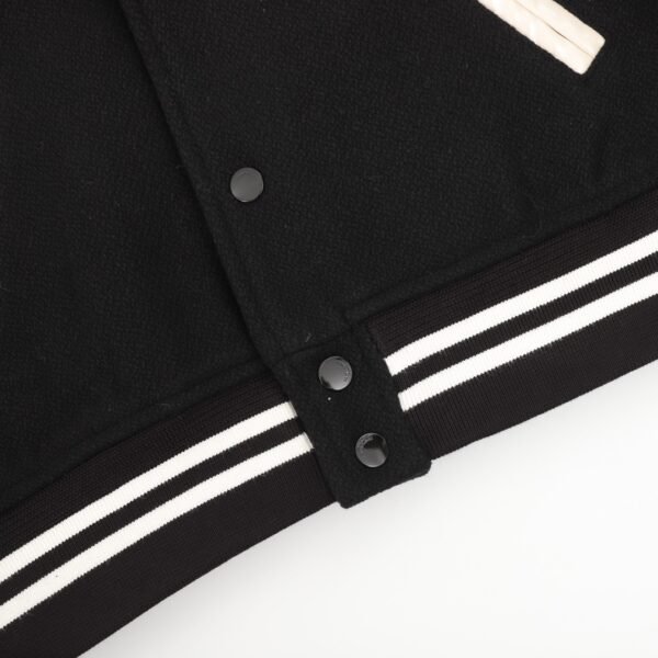 Saint Laurent Paris/St. Laurent Classic colorblocking baseball collar jacket jacket - Image 5