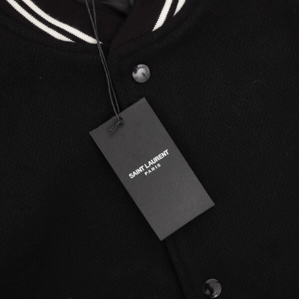 Saint Laurent Paris/St. Laurent Classic colorblocking baseball collar jacket jacket - Image 7