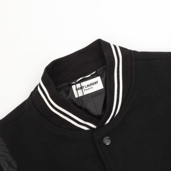 Saint Laurent Paris/St. Laurent Classic colorblocking baseball collar jacket jacket - Image 7