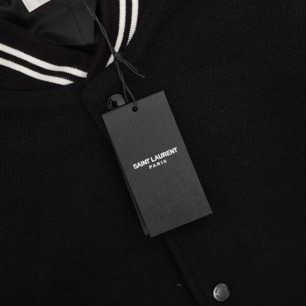 Saint Laurent Paris/St. Laurent Classic colorblocking baseball collar jacket jacket - Image 3
