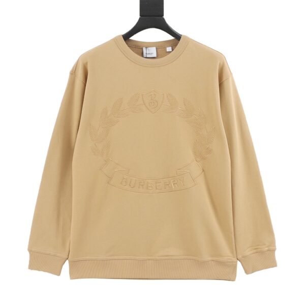 Burberry Oak Leaf Emblem Embroidered Crew Sweatshirt