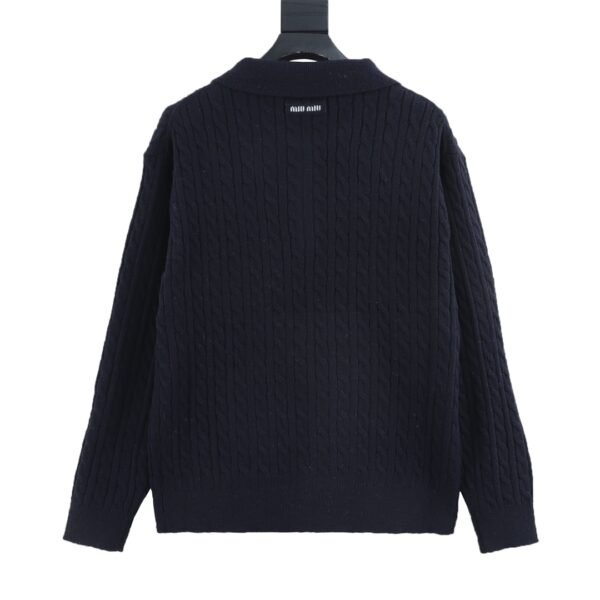 MIU MIU MM twisted cashmere polo neck sweater - Image 9