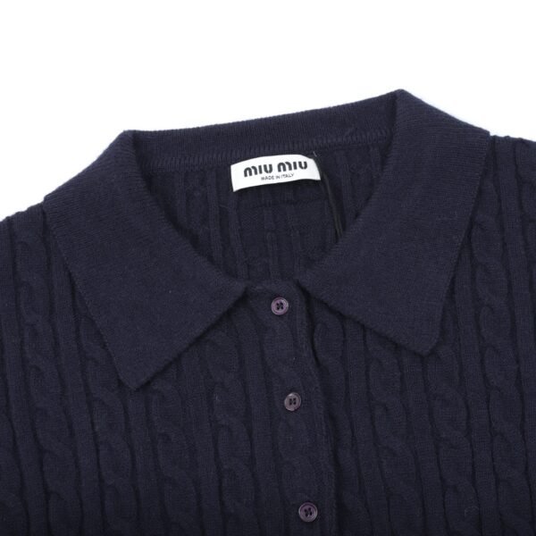 MIU MIU MM twisted cashmere polo neck sweater - Image 7