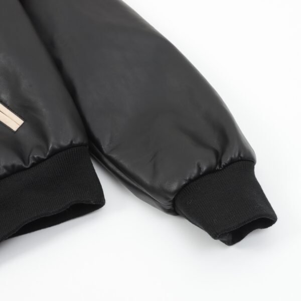 CELINE CE 24FW Patchwork Cotton Sandwich Leather Jacket - Image 8