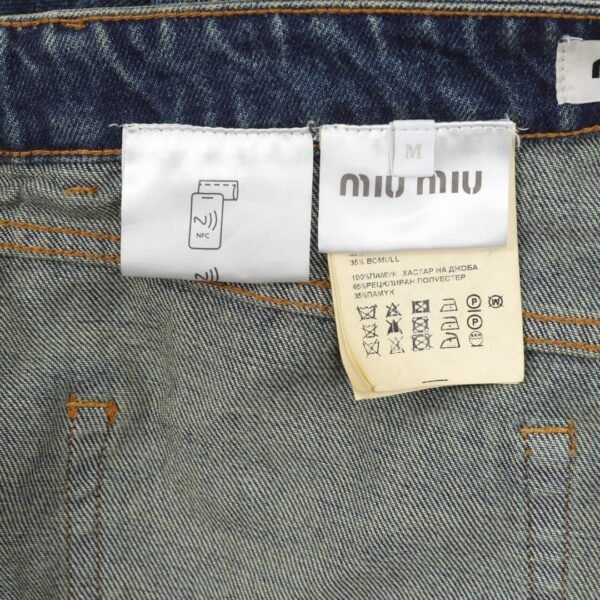 Miu Miu 24Fw Back Pocket Embroidered Logo Jeans - Image 10