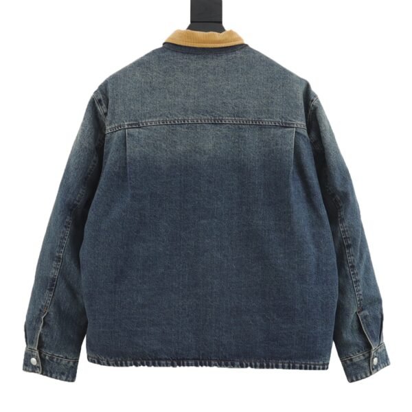 Miu Miu 24Fw Corduroy Collar Down Denim Jacket - Image 10