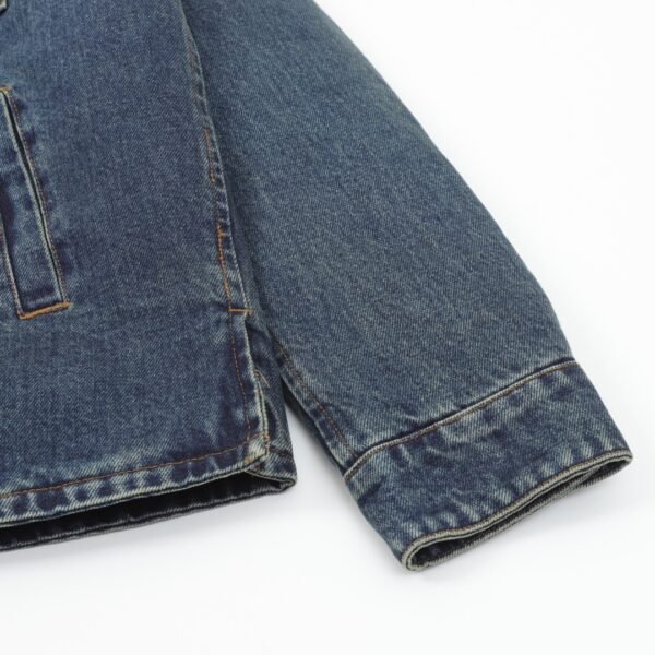 Miu Miu 24Fw Corduroy Collar Down Denim Jacket - Image 5
