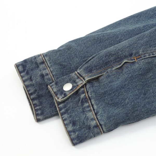 Miu Miu 24Fw Corduroy Collar Down Denim Jacket - Image 7