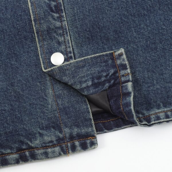 Miu Miu 24Fw Corduroy Collar Down Denim Jacket - Image 2