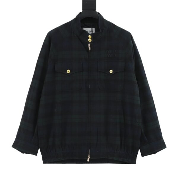Miu Miu 24Fw Patch Embroidered Monogrammed Jacket