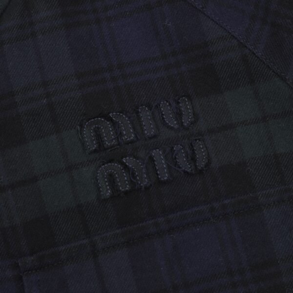 Miu Miu 24Fw Patch Embroidered Monogrammed Jacket - Image 5